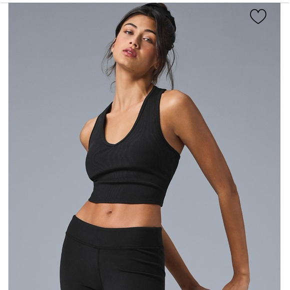 Goddess Ribbed Cropped Racerback Tank - Picture 3 of 7